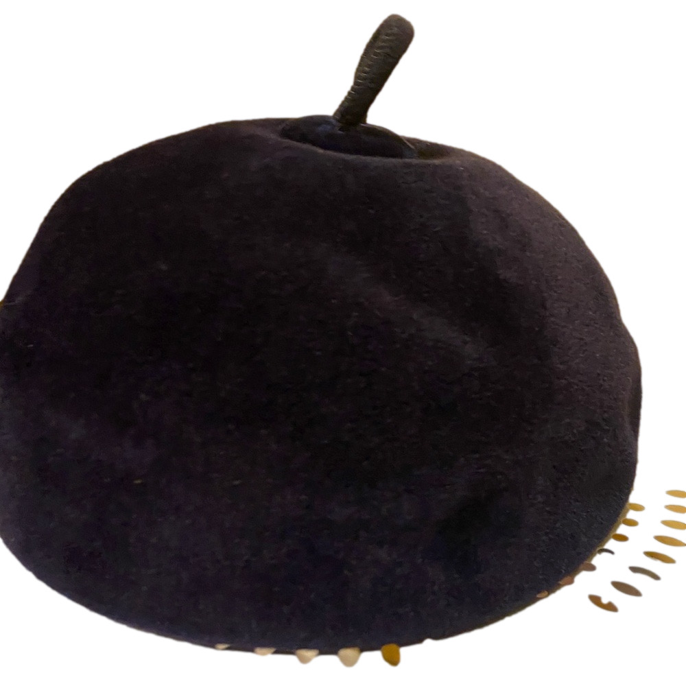 Adolfo II Navy Velvet Beret Vintage